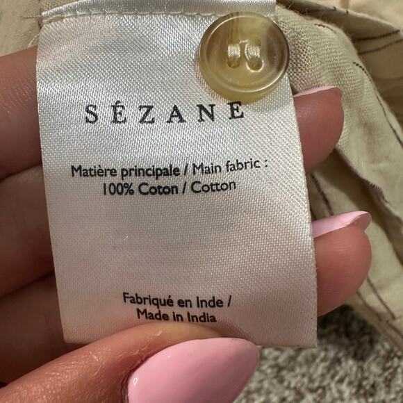 SEZANE Women's Joshua Shirt Size 6 In Ecru - Picture 3 of 10